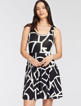 Laura Scott Sommerkleid figurbetonte Passform, femininer Stil, aus Viskosemischung