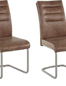 HELA Esszimmerstuhl Paula Freischwinger (Set, 2 St), mit Echtedelstahlgestell, 2 oder 4 Stück