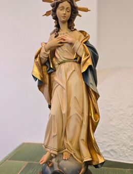 Madonna Immaculata Barock "die Gnadenspenderin" - Lindenholz, 65cm Oberammergau - Wolfratshausen