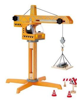 Hape Spielzeug-Kran Großer Baukran, aus Holz