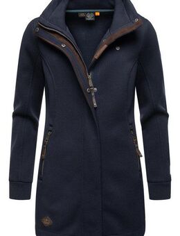 Ragwear Sweatjacke Letrice Bonded Elegante Zip-Jacke mit hohem Kragen in Feinstrickoptik