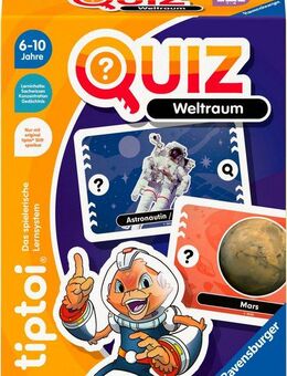Ravensburger Spiel tiptoi® Quiz Weltraum, Reisespiel, Made in Europe