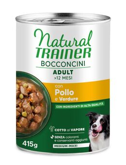 10 + 2 gratis! 12 x 415 g / 400 g Natural Trainer - Bocconcini Adult Medium & Maxi Chunks Huhn 12 x 415 g