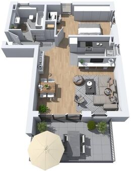 Neubauwohnung | 2 Zimmer, Küche, Bad, Balkon | 399.000,- - Wiesbaden