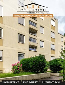 GRÜNRUHE: Geräumige 4-Zi.-Wohnung mit Balkon und Tiefgaragenstellplatz in Durlach-Bergwald zur Miete - Karlsruhe