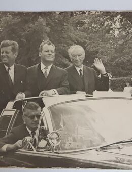 Foto J.F.Kennedy, Willy Brand, Konrad Adenauer 1963 - Frankfurt (Main)