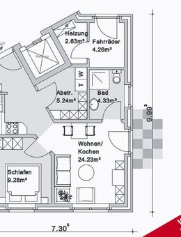 Vermietete gepflegte Erdgeschosswohnung - Kleve (Nordrhein-Westfalen)