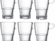 LEONARDO Latte-Macchiato-Glas SENSO, Glas, hitzebeständig und widerstandsfähig, Inhalt 230 ml, 6-teilig