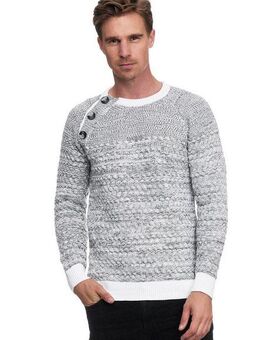 Rusty Neal Strickpullover mit modischen Knöpfen