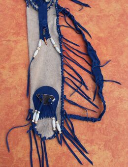 Neue Flötentasche Leder – Länge ca. 57/56 cm - 003 - Schiltach