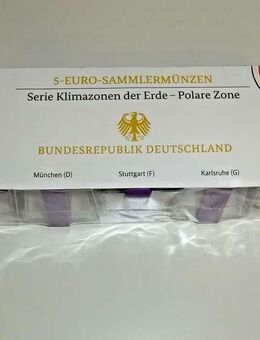 5 x 5 Euro BRD 2021 Planet Erde "Polare Zone" A-J,PP, Neu und OVP - Büren