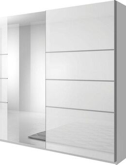 Home affaire Schwebetürenschrank Beta Schiebetürenschrank Kleiderschrank Wäscheschrank mit Spiegel, INKLUSIVE kompletter Innenausstattung, Front in Hochglanz