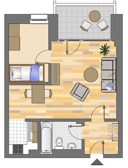 Demnächst frei! 2-Zimmer-Wohnung in Düsseldorf Hassels - Düsseldorf