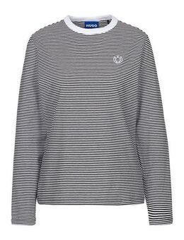 HUGO Blue Sweatshirt Delessa mit Logoaufnäher