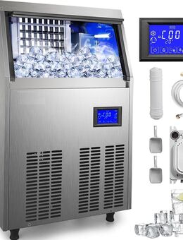 Restaurant Bistro Bar Eiswürfelbereiter Würfeleismaschine Automatische Eismaschine 70kg Eisspeicherkapazität Eiswürfelmaschine Einstellbare Eisdicke - Wuppertal