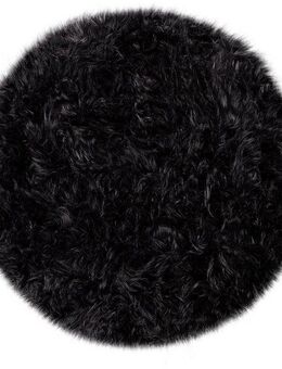 Paco Home Fellteppich Playa 960, rund, Höhe: 64 mm, Kunstfell, Flokati-Optik, Hochflor, weich und flauschig, Uni-Farben