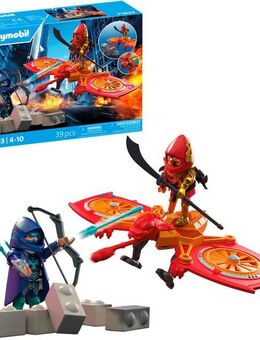 Playmobil® Helden-Drohne gegen bösen Ninja (71833), Heroes Konstruktions-Spielset, (39 St), Made in Europe