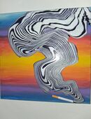 Struktur Gemälde auf Acryl Basis " Abstrakt Smoking cigarett". Moderne Kunst. in 72172