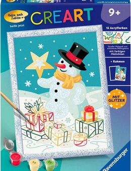 Ravensburger Malen nach Zahlen CreArt, Bezaubernder Schneemann, Made in Europe