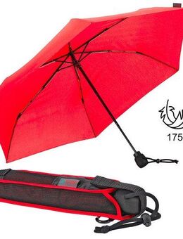 EuroSCHIRM® Taschenregenschirm light trek® ultra, rot, besonders leicht, kompakte Größe