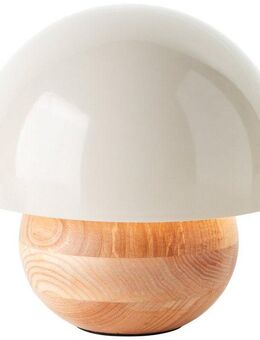 Brilliant Tischleuchte Nalam, ohne Leuchtmittel, Pilz-Tischleuchte, Ø 20 cm, E14, Holz/Metall