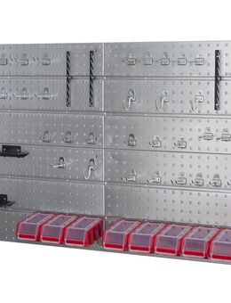 Massiv Werkzeugwand Metall Set Werkzeughaltern mit Lochwand Lagersystem Warkzeuglochwand Wandregal Werkstattregal Set - Wuppertal