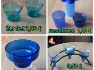 Teelichthalter, Kerzenhalter, blau, 6 Bilder - Immenhausen