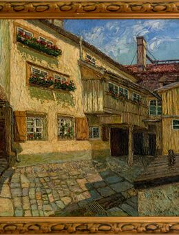 TOP-Ölgemälde ALMA EKBERG (1876), Gewerbehof in Dresden 1904!!! - Berlin