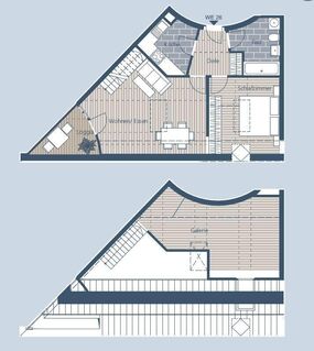 Maisonette 2,5-Zimmerwohnung mit Loggia und Galerie in Plagwitz-Lindenau