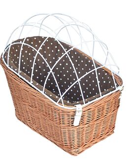 Aumüller Hunde-Fahrradkorb für Gepäckträger mit Schutzgitter - L 56 x B 36 x H 50 cm