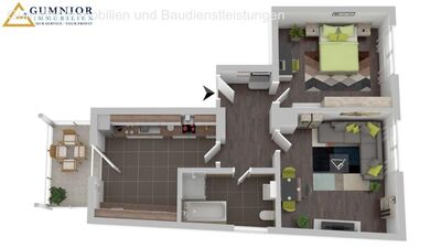 Top 2 Zimmer Wohnung mit Balkon im Herzen von Weiden ** Top **