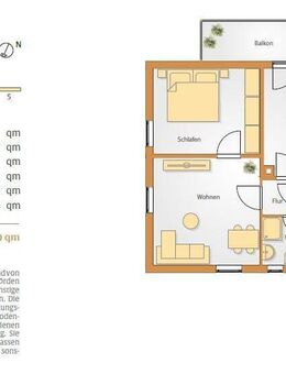 Schöne 2-Raumwohnung mit Balkon - Borna