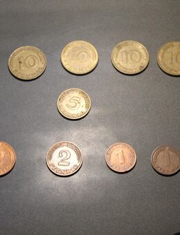 10 Geldmünzen/Deutschland/ 1-10 Pfennig/Konvolut - Wolfsburg