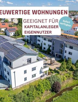 Wohltuende Umgebung! Neuwertige 3-Zimmer Etagenwohnung mit großem Balkon! - Straubing