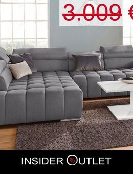Mega Ecksofa 307x201cm Schlaffunktion Microfaser Elias - Köln