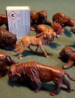 Büffel, Bär und andere alte Tierfiguren - Niederfischbach