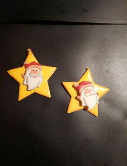 Weihnachstbaumschmuck Metall gelb ca. 10cm breit und 10cm hoch - Essen