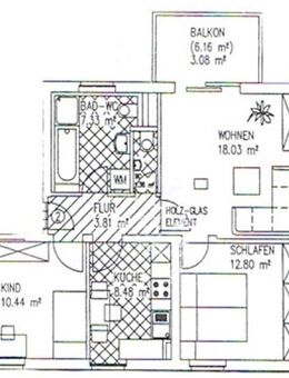 3-Raumwohnung in ruhiger Lage - Zwickau