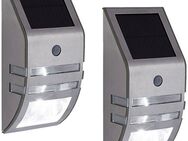 my home LED Solarleuchte Leyan, LED-Solar Wandleuchte, Tageslichtsensor, LED fest integriert, Neutralweiß, mit Bewegungsmelder und Montagematerial