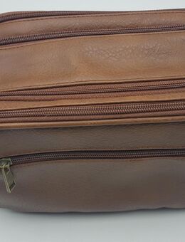 Kulturtasche Herren, Kulturbeutel, Kosmetik Tasche braun, NEU - Cham