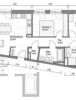 ERSTBEZUG! LETZES HAUS! Größere 4-Zimmer-Wohnung mit 2 Bädern und West-Loggia - Bamberg