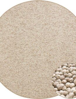 HANSE Home Teppich Wolly 2, rund, Höhe: 12 mm, Flachgewebe, Skandi, Woll-Optik, Esszimmer, Wohnzimmer, Flur
