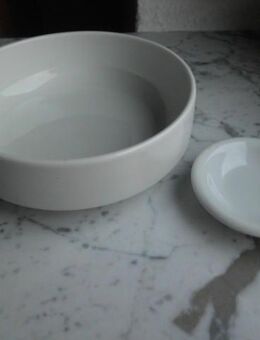 Schönwald Porzellan weiß: 1 Schale 13 cm + 1 Teebeutelablage 6,5 cm zus. 3,- - Flensburg