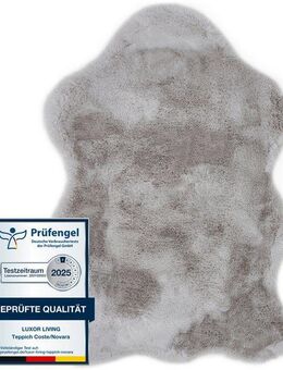 LUXOR living Fellteppich Novara, fellförmig, Höhe: 30 mm, Kunstfell, weiche Kaninchenfell-Haptik, waschbar, auch als 2er Set