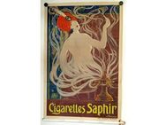 Antikes Reklame Plakat ca 1910 Cigarettes Saphir Vintage Poster - Köln