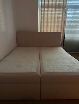 Boxspringbett mit Bettkasten 180x200 Beige - Münster