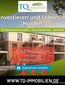 An der Nordsee mit 7,4 % Mietrendite! *** Neubau-Eigentumswohnung (W3) *** - Meldorf