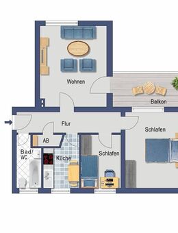Kapitalanlage! Vermietete 2 Zimmerwohnung im grünen Spandau - Berlin