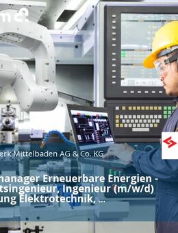Portfoliomanager Erneuerbare Energien - Wirtschaftsingenieur, Ingenieur (m/w/d) Fachrichtung Elektrotechnik, Energiewirtschaft, Energietechnik o. ä. - Offenburg