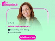 Referent Digitales Lernen (m/w/d) - Frankfurt (Main)